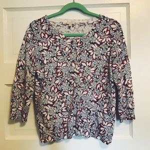 TALBOTS CARDIGAN. Beautiful print, great condition